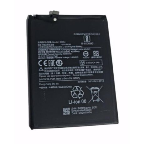 Batterie Adaptée Pour Xiaomi Redmi Note 9 5G, Li-Polymer, 3