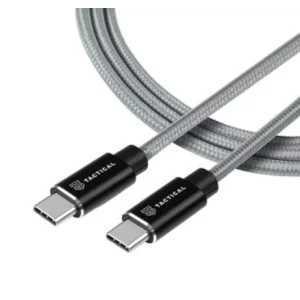 Tactical Cablu Date si Incarcare USB-C/ USB-C Fast Rope Kevlar 100W 20V/5A Gri 1 M