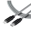 Tactical Cablu Date si Incarcare USB-C/ Lightning MFi Fast Rope Kevlar Gri 1 M