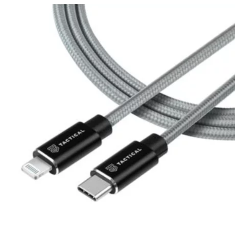 Tactical Cablu Date si Incarcare USB-C/ Lightning MFi Fast Rope Kevlar Gri 2 M