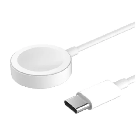 Cablu Date si Incarcare USB-C Apple Watch 1/2/3/4/5/6/SE/7 Alb 1 Metru