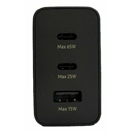 Incarcator Retea Samsung Trio 2 xUSB-C 1xUSB-A, 65W, Fast Charge, Negru  (Original)