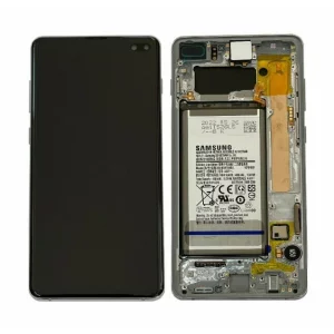 Ecran Samsung G975 Galaxy S10 Plus Prism White/ Silver (Alb Argintiu) Cu Baterie (Service Pack)