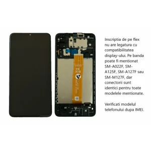 Ecran Compatibil pentru Samsung A127F Galaxy A12 Nacho 2021 CU RAMA