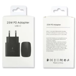 Incarcator Retea USB-C 25W Negru Retail Box (Compatibil)