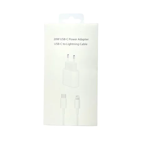 Incarcator Retea USB-C 20W Alb Retail Box - Cablu 1M Inclus- (Compatibil)