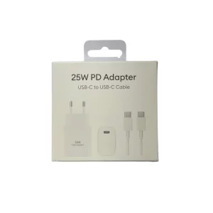 Incarcator Retea USB-C 25W Alb Retail Box - Cablu 1M Inclus - (Compatibil)