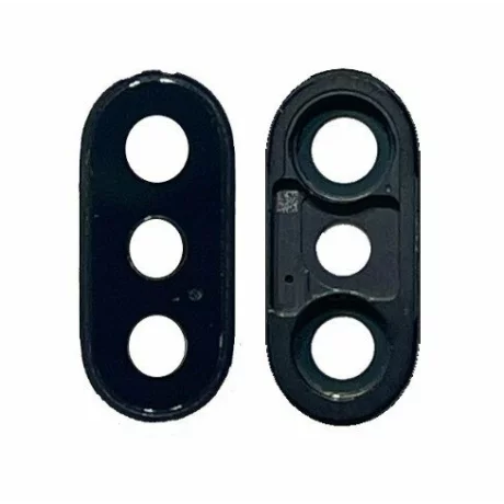 Sticla Camera Compatibila pentru iPhone X cu Rama Neagra