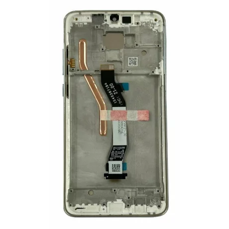 Ecran Compatibil pentru Xiaomi Redmi Note 8 Pro Alb CU RAMA