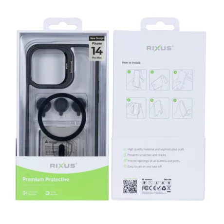 Husa iPhone 14 Pro Max Rixus Magsafe Neagra