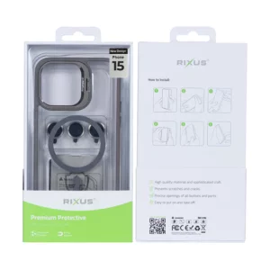 Husa iPhone 15 Rixus Magsafe Gri