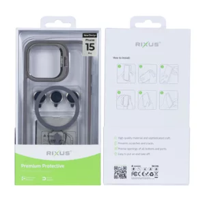 Husa iPhone 15 Pro Gri Rixus Magsafe