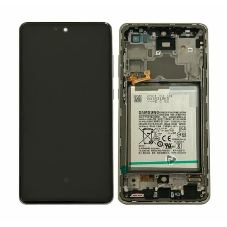 Ecran Samsung A725 Galaxy A72 4G 2021 Alb Cu Baterie (Service Pack)