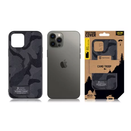 Husa iPhone 12/ 12 Pro Tactical Camo Troop Negru