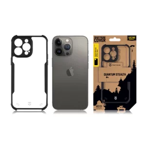 Husa iPhone 14 Pro Max Tactical Quantum Stealth Transparent/ Negru