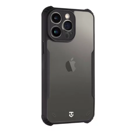 Husa iPhone 14 Pro Max Tactical Quantum Stealth Transparent/ Negru