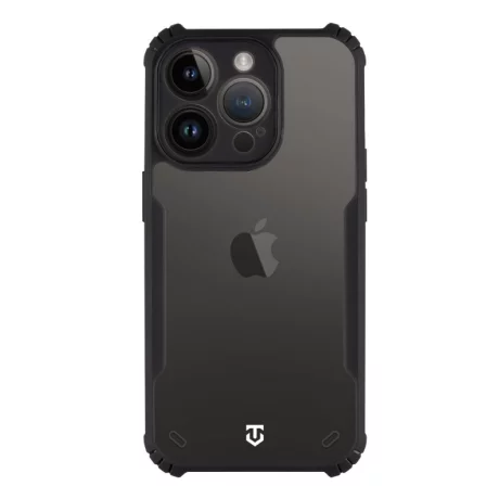 Husa iPhone 14 Pro Tactical Quantum Stealth Transparent/ Negru