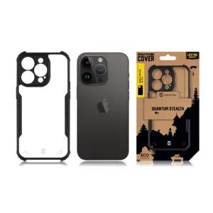 Husa iPhone 14 Pro Tactical Quantum Stealth Transparent/ Negru