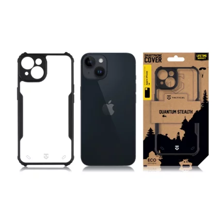 Husa iPhone 14 Tactical Quantum Stealth Transparent/ Negru