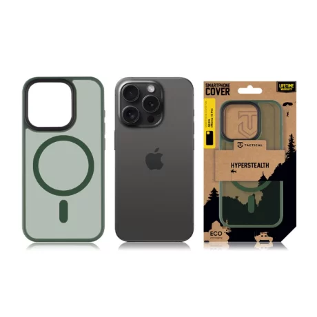 Husa iPhone 15 Pro Tactical MagForce Hyperstealth Verde Inchis