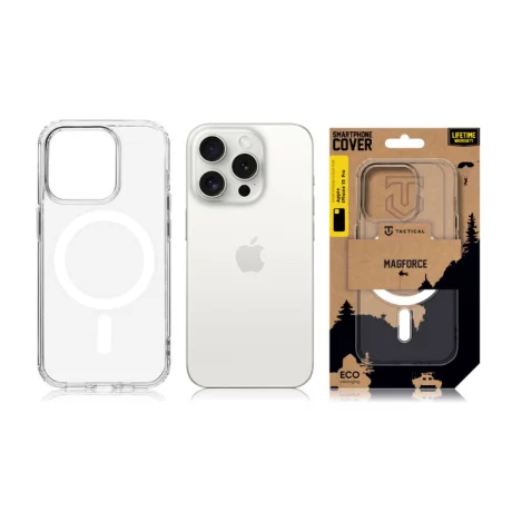 Husa iPhone 15 Pro Tactical MagForce Transparent