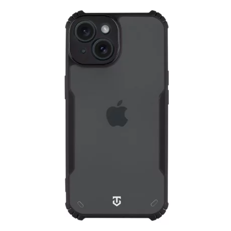 Husa iPhone 15 Tactical Quantum Stealth Transparent/ Negru