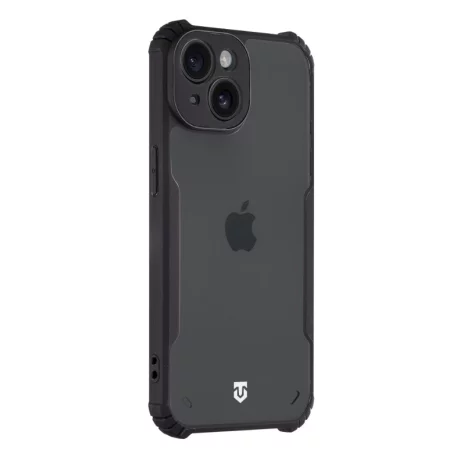 Husa iPhone 15 Tactical Quantum Stealth Transparent/ Negru