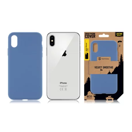 Husa iPhone X/ XS Tactical Velvet Smoothie Albastru