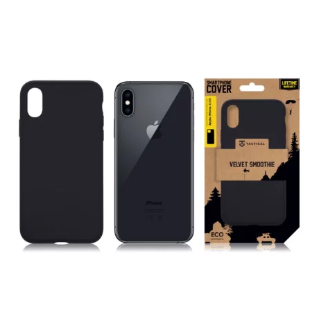 Husa iPhone X/ XS Tactical Velvet Smoothie Negru