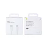 Cablu Date si Incarcare iPhone Seria 15 Material Tesut Ultrarezistent USB-C/ USB-C 60W 200cm Alb Retail Box (Compatibil)