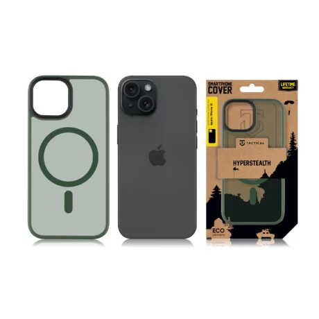 Husa iPhone 15 Tactical MagForce Hyperstealth Verde Inchis