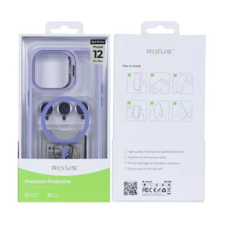 Husa iPhone 12 Pro Max Rixus Magsafe Violet Deschis