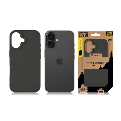 Husa iPhone 16 Tactical Velvet Smoothie Gri Inchis