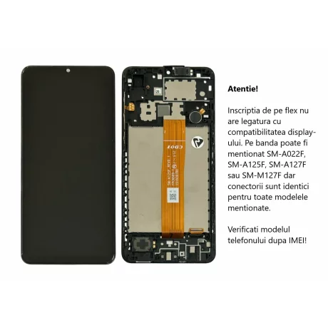 Ecran Samsung A022 Galaxy A02 2021 Negru (Service Pack)