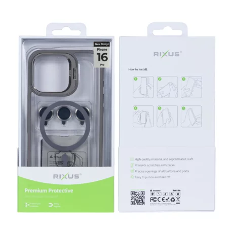 Husa iPhone 16 Pro Rixus Magsafe Gri