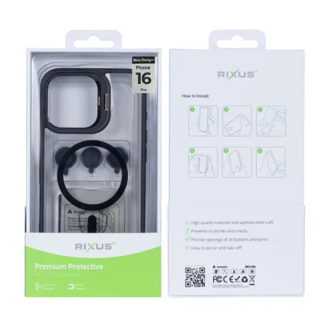 Husa iPhone 16 Pro Rixus Magsafe Neagra