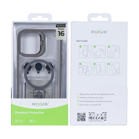 Husa iPhone 16 Rixus Magsafe Gri