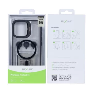 Husa iPhone 16 Rixus Magsafe Neagra