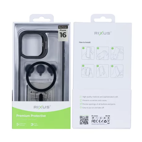 Husa iPhone 16 Rixus Magsafe Neagra