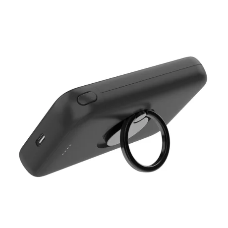 Baterie Magnetica Externa Wireless Rixus RXPB28, 5000mAh, 15W, PD + Qi, 1 X USB-C Port, Neagra