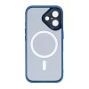 Husa iPhone 16 Plus Rixus Magsafe cu Protectie Metalica Integrata pentru Camera Albastru Inchis