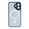 Husa iPhone 16 Plus Rixus Magsafe cu Protectie Metalica Integrata pentru Camera Verde Inchis