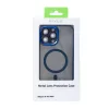 Husa iPhone 16 Pro Max Rixus Magsafe cu Protectie Metalica Integrata pentru Camera Albastru Inchis