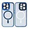 Husa iPhone 16 Pro Max Rixus Magsafe cu Protectie Metalica Integrata pentru Camera Albastru Inchis