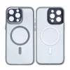 Husa iPhone 16 Pro Max Rixus Magsafe cu Protectie Metalica Integrata pentru Camera Gri