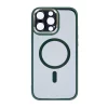 Husa iPhone 16 Pro Max Rixus Magsafe cu Protectie Metalica Integrata pentru Camera Verde Inchis