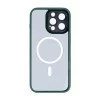 Husa iPhone 16 Pro Max Rixus Magsafe cu Protectie Metalica Integrata pentru Camera Verde Inchis