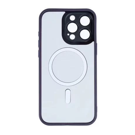 Husa iPhone 16 Pro Max Rixus Magsafe cu Protectie Metalica Integrata pentru Camera Violet