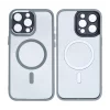 Husa iPhone 16 Pro Rixus Magsafe cu Protectie Metalica Integrata pentru Camera Gri