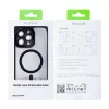 Husa iPhone 16 Pro Rixus Magsafe cu Protectie Metalica Integrata pentru Camera Neagra